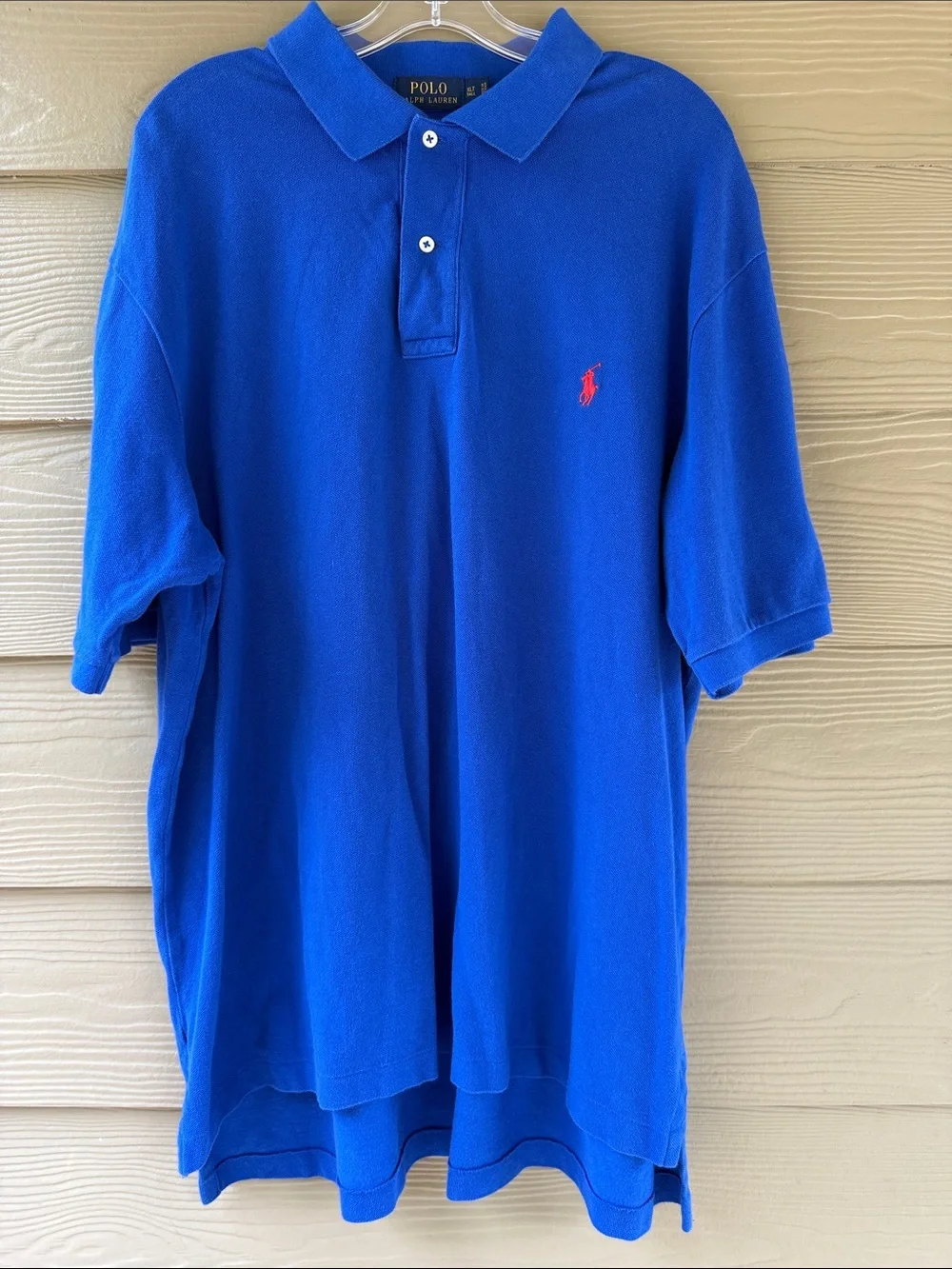 Polo by Ralph Lauren Blue Short-Sleeve Polo with Red Pony